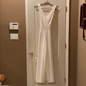The FINEST wide leg white jumpsuit
